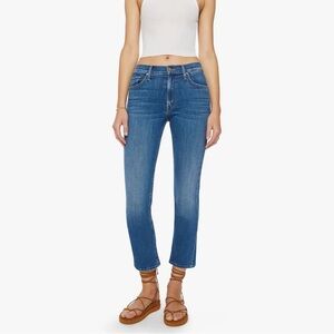 Mother The Mid Rise Rider Ankle Straight Leg Jeans Right On 26 Classic Spring